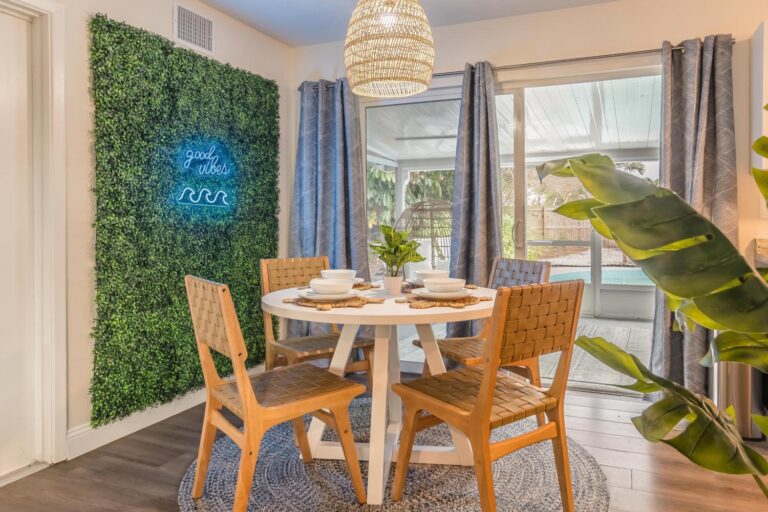 Vacation rental interior dining area managed by Blue Gems in Florida